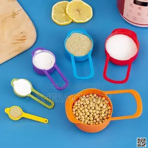 6 Pcs Measuring Cup Set, 6 Piece Measuring Spoon Set