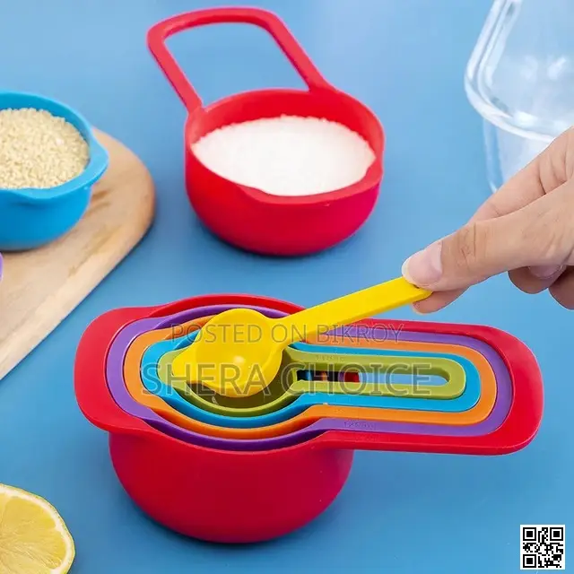 6 Pcs Measuring Cup Set, 6 Piece Measuring Spoon Set