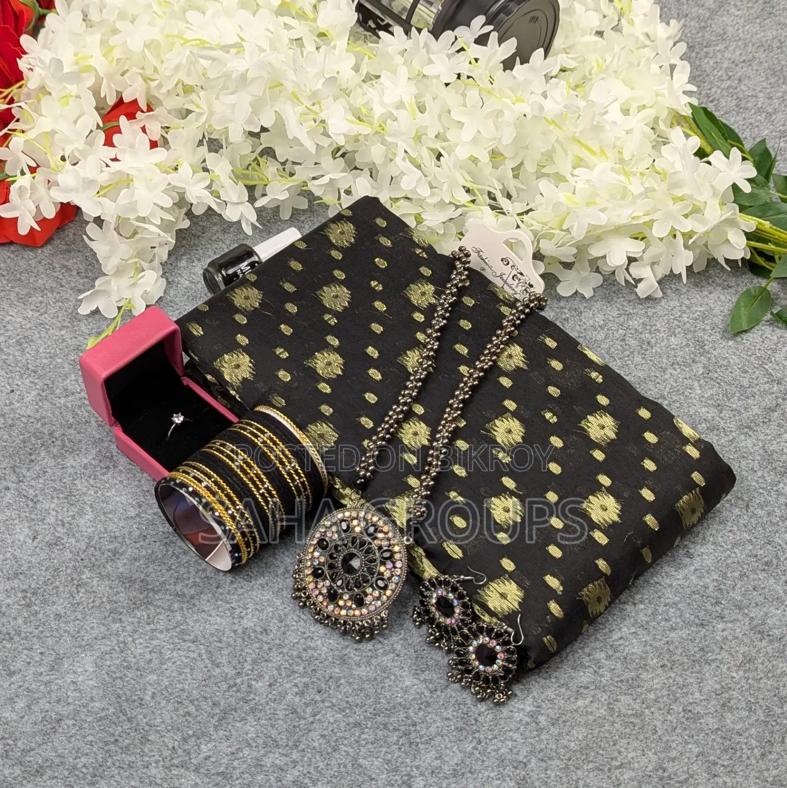 Exclusive Half Silk Jamdani Saree Combo Package (Zari Work)