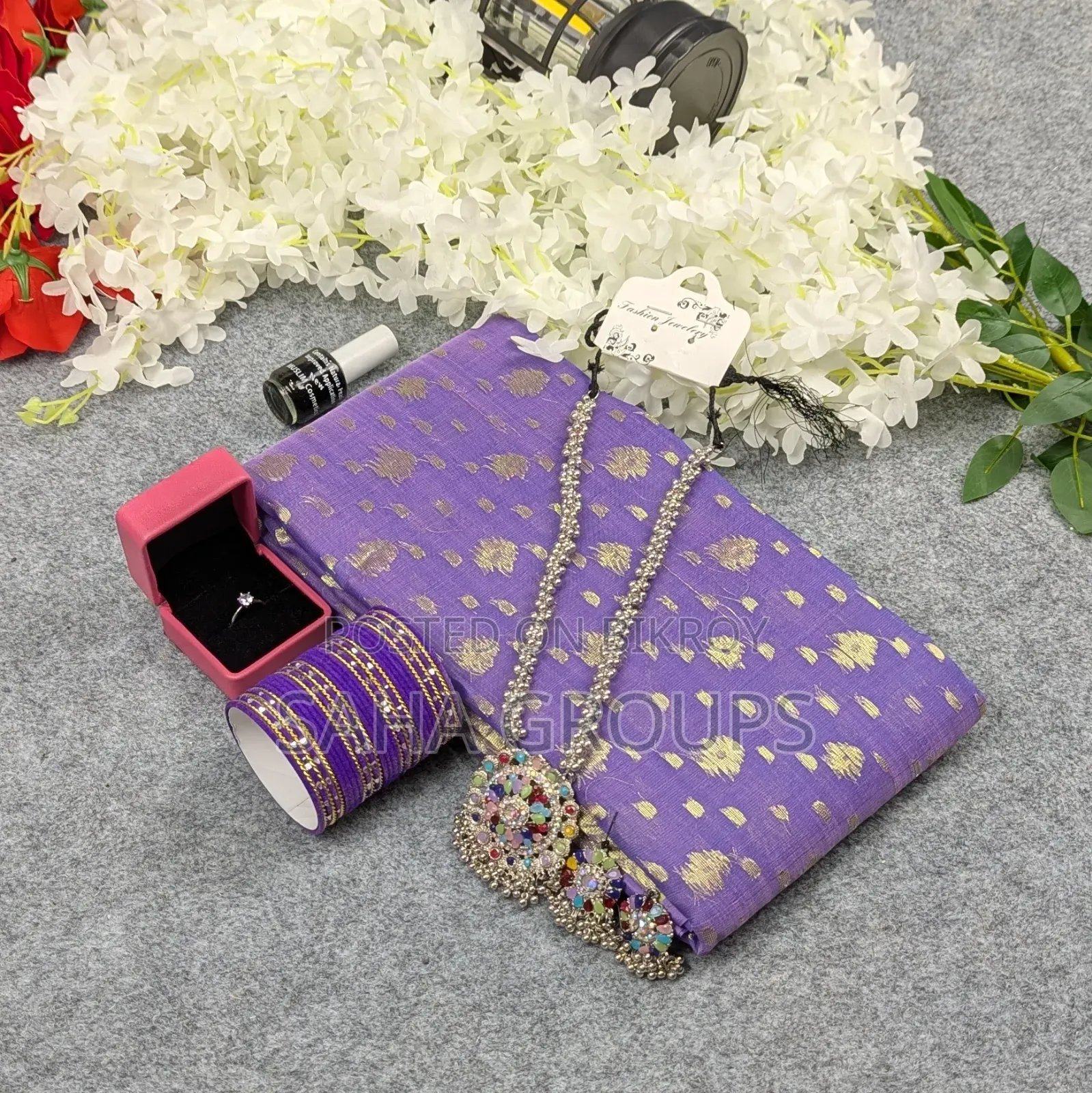 Exclusive Half Silk Jamdani Saree Combo Package (Zari Work)