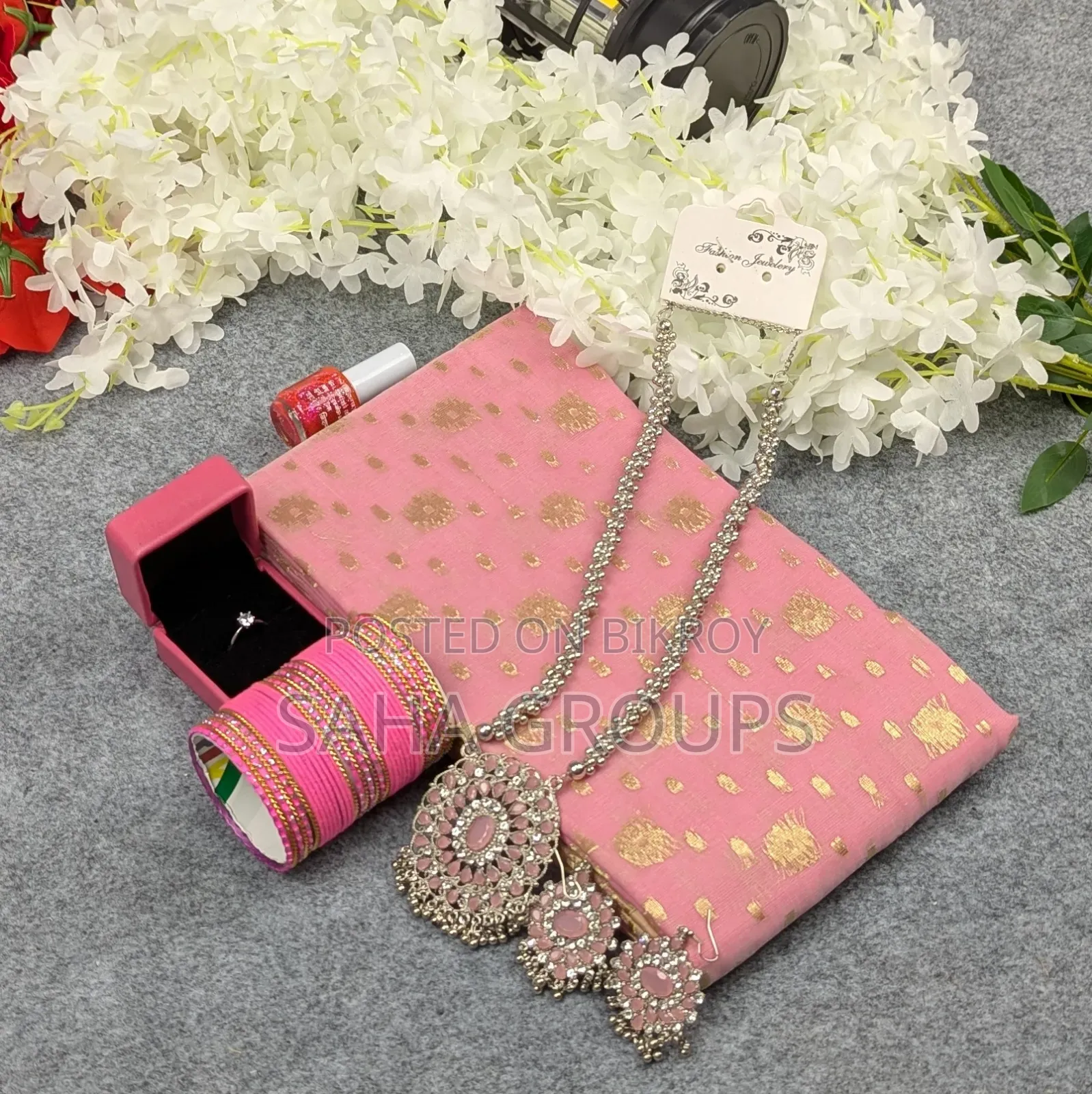 Exclusive Half Silk Jamdani Saree Combo Package (Zari Work)