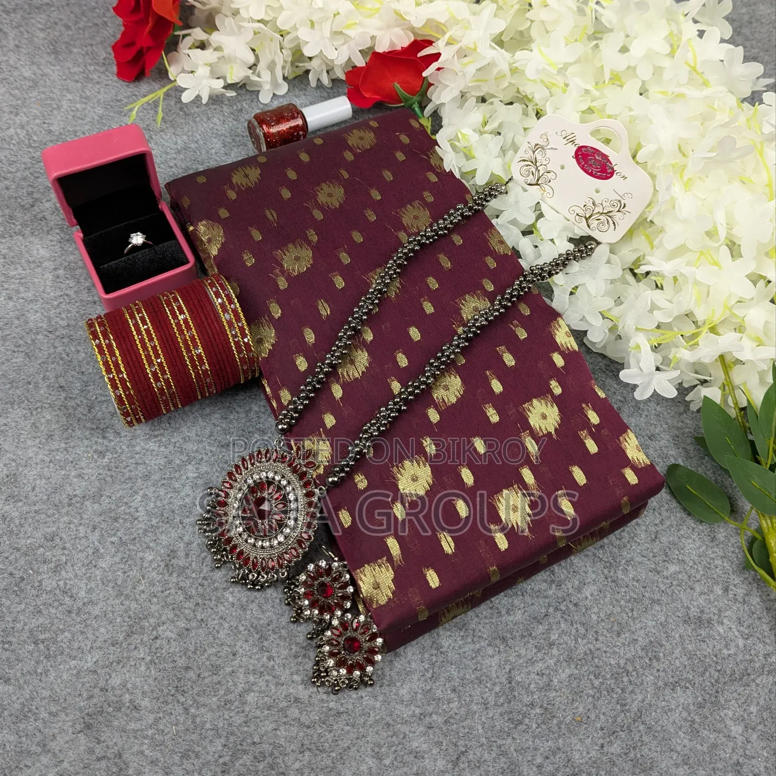 Exclusive Half Silk Jamdani Saree Combo Package (Zari Work)
