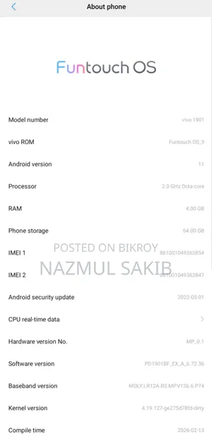 Vivo Y17 64 GB Red