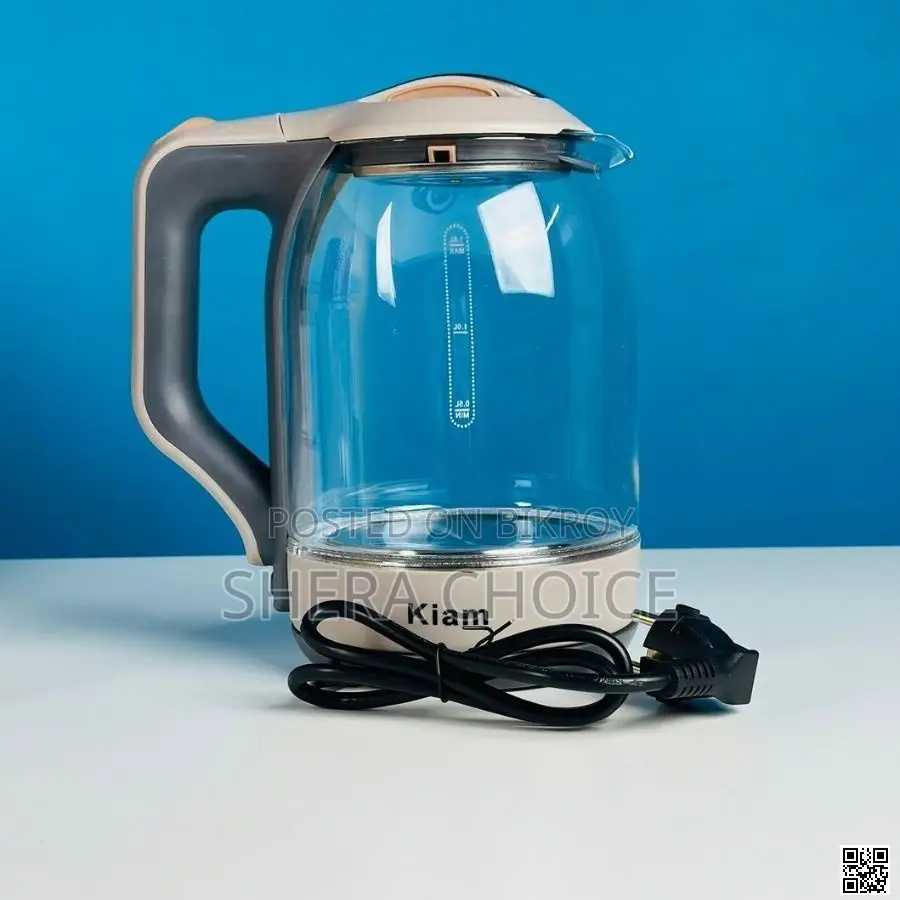 Kiam Electric Kettle BL-002 (1.8 Liter) Glass Kettle