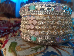 Stylish Bridal/Party Stone Bangle Set