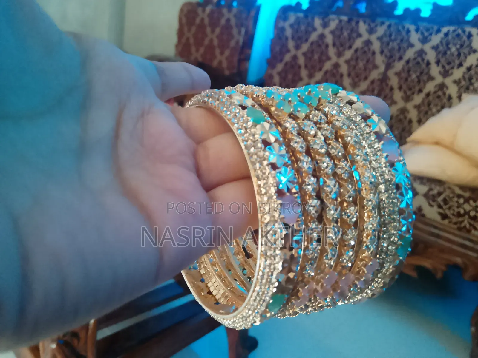 Stylish Bridal/Party Stone Bangle Set