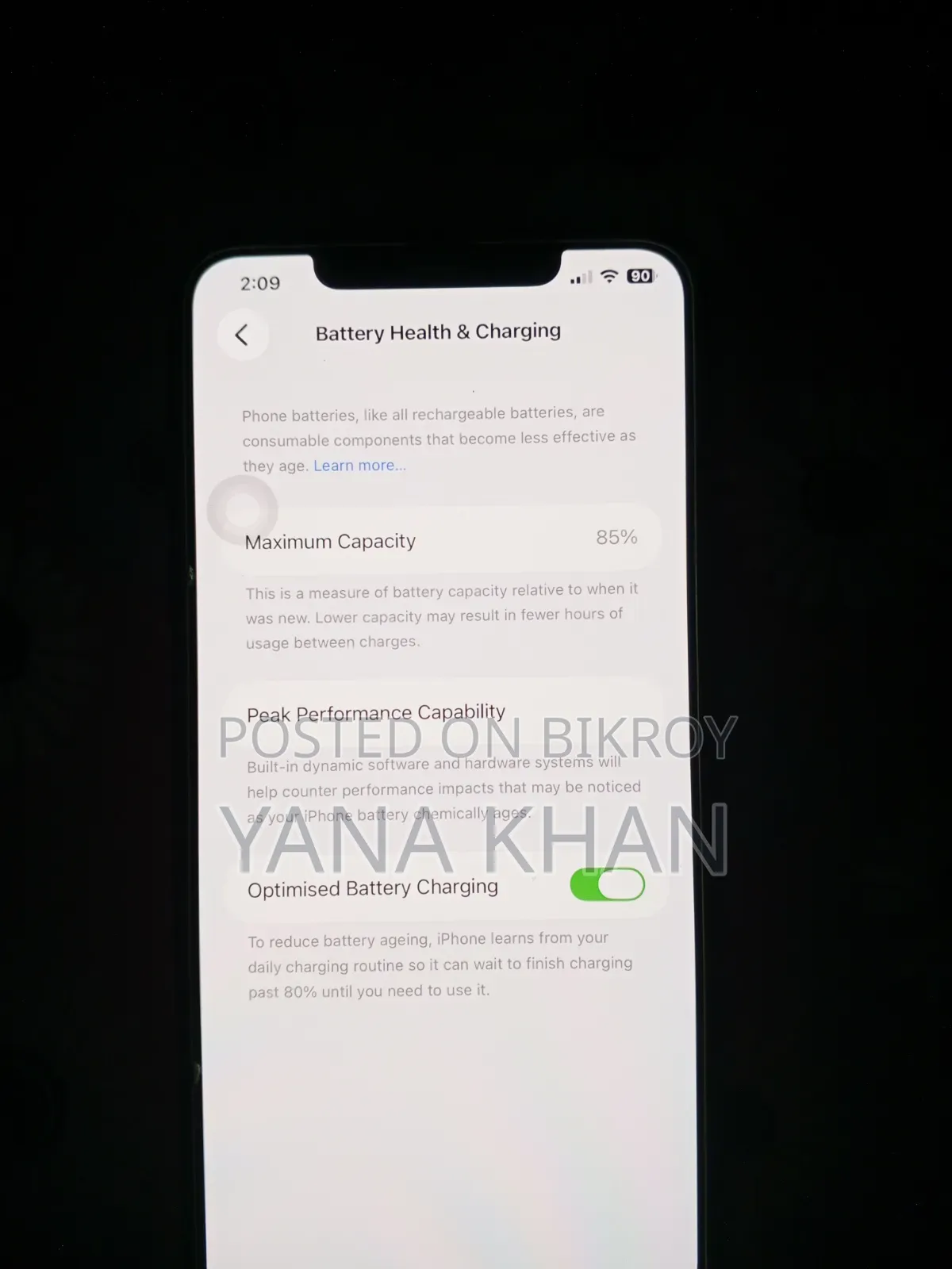 অ্যাপল আইফোন ১১ প্রো ম্যাক্স ২৫৬ জিবি কালো
