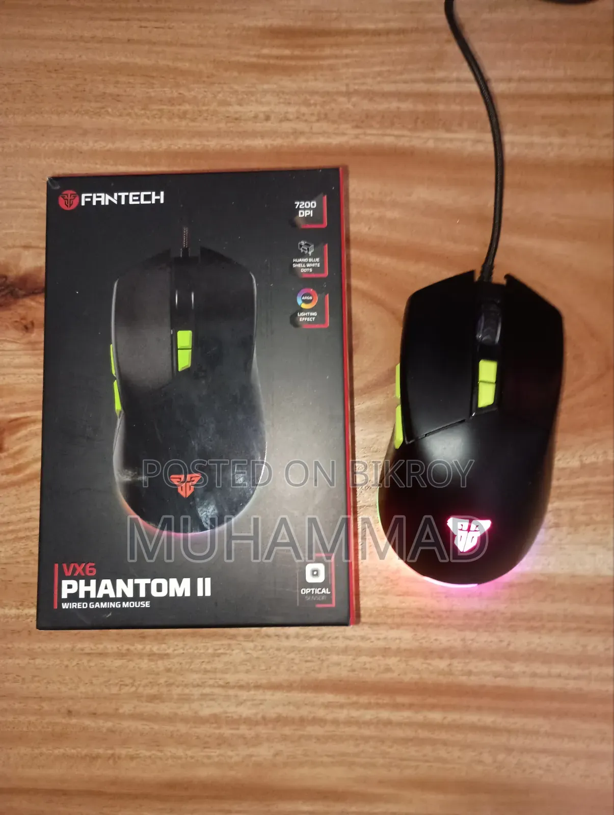 Fantech Phantom Ii Vx6 Rgb Ergonomic Gaming Mouse