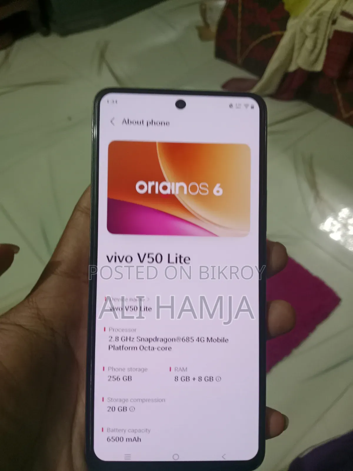 Vivo V50 Lite 256 GB Rose Gold
