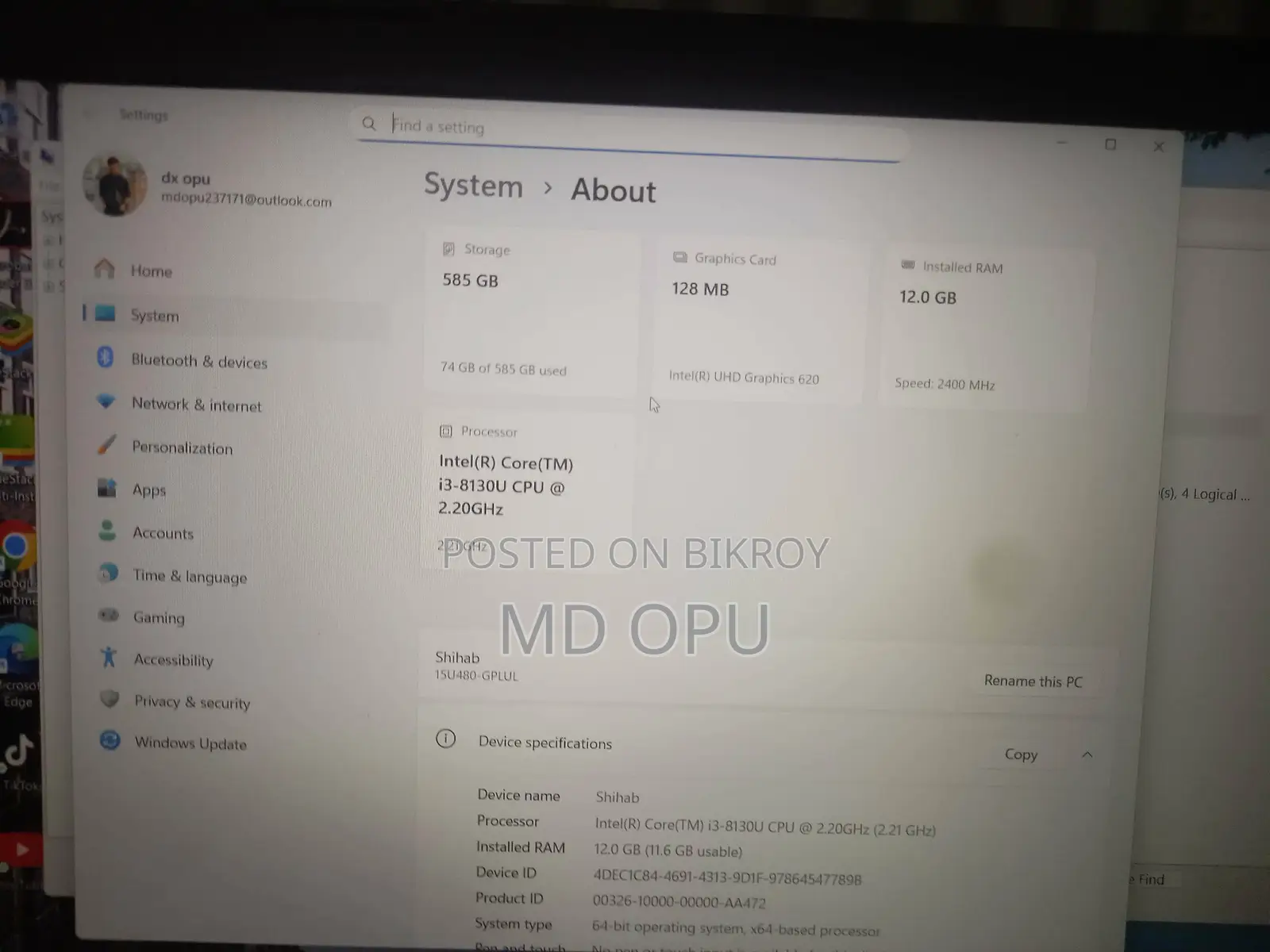 Laptop LG Gram 15.6 12GB Intel Core I3 HDD 500GB