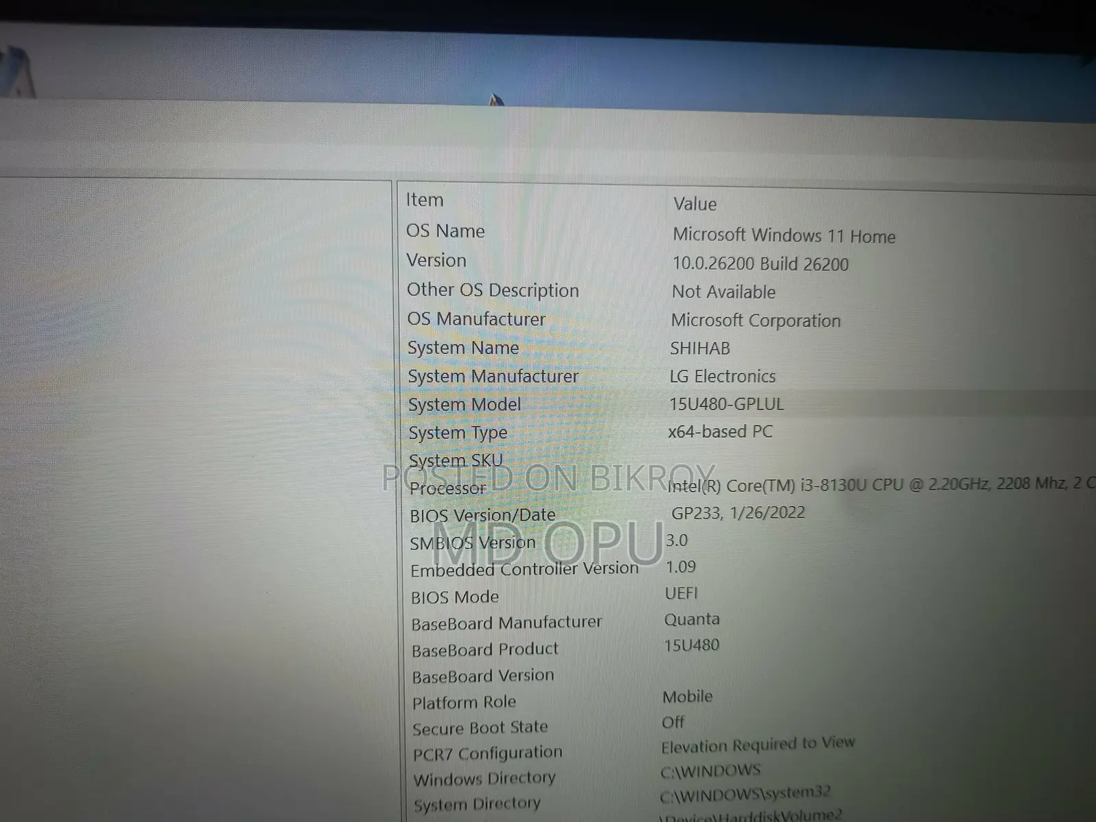 Laptop LG Gram 15.6 12GB Intel Core I3 HDD 500GB