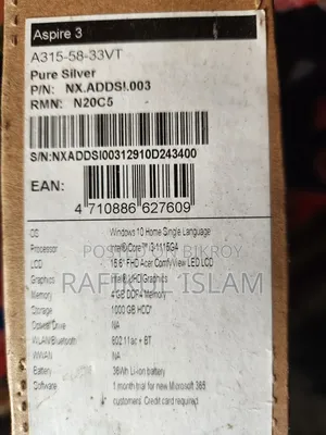 ল্যাপটপ Acer Aspire 3 A315-33 4GB Intel Core 3 SSD 256GB