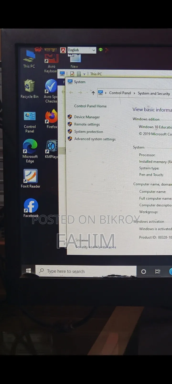 Desktop Computer HP 280 G6 16GB Intel Core I3 SSD 1T