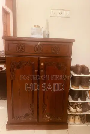 Canadian Wood Almari and Shoe Rake