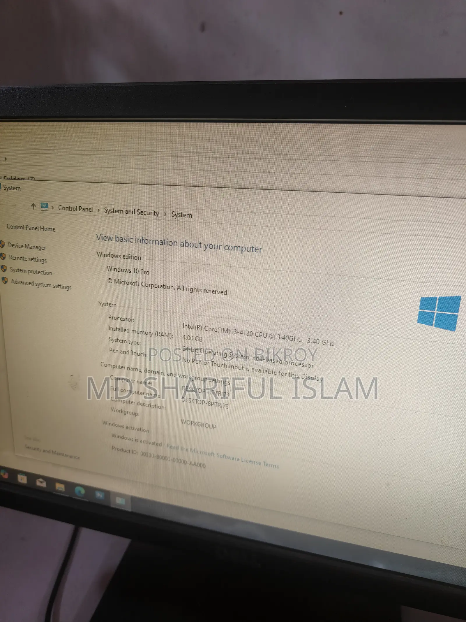 Desktop Computer Gigabyte GB-BACE-3150 4GB Intel Core I3 SSD 128GB