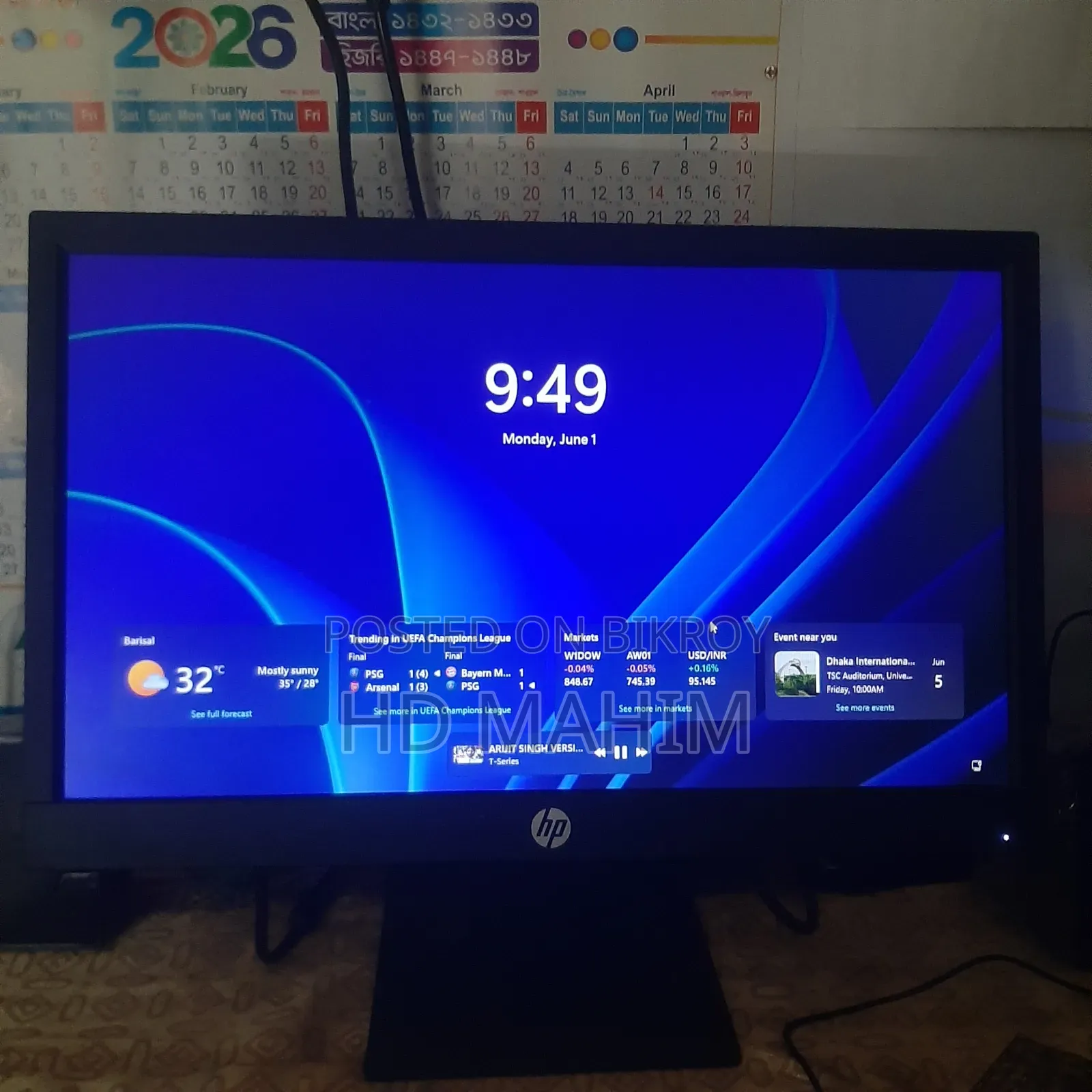 Desktop Computer HP 4GB Intel Core I3 HDD+SSD 128GB