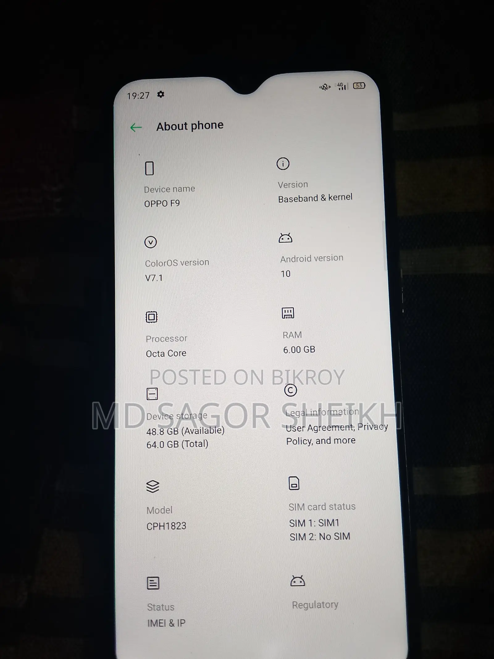 Oppo F9 64 GB Purple