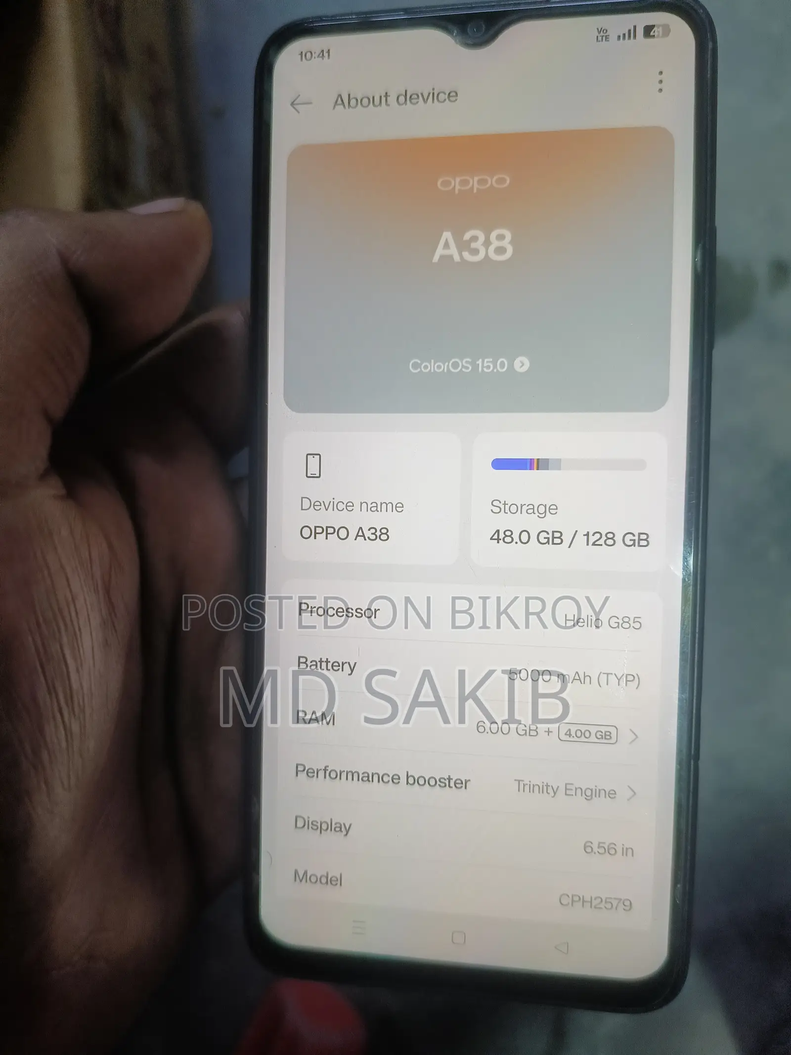 Oppo A38 128 GB Black