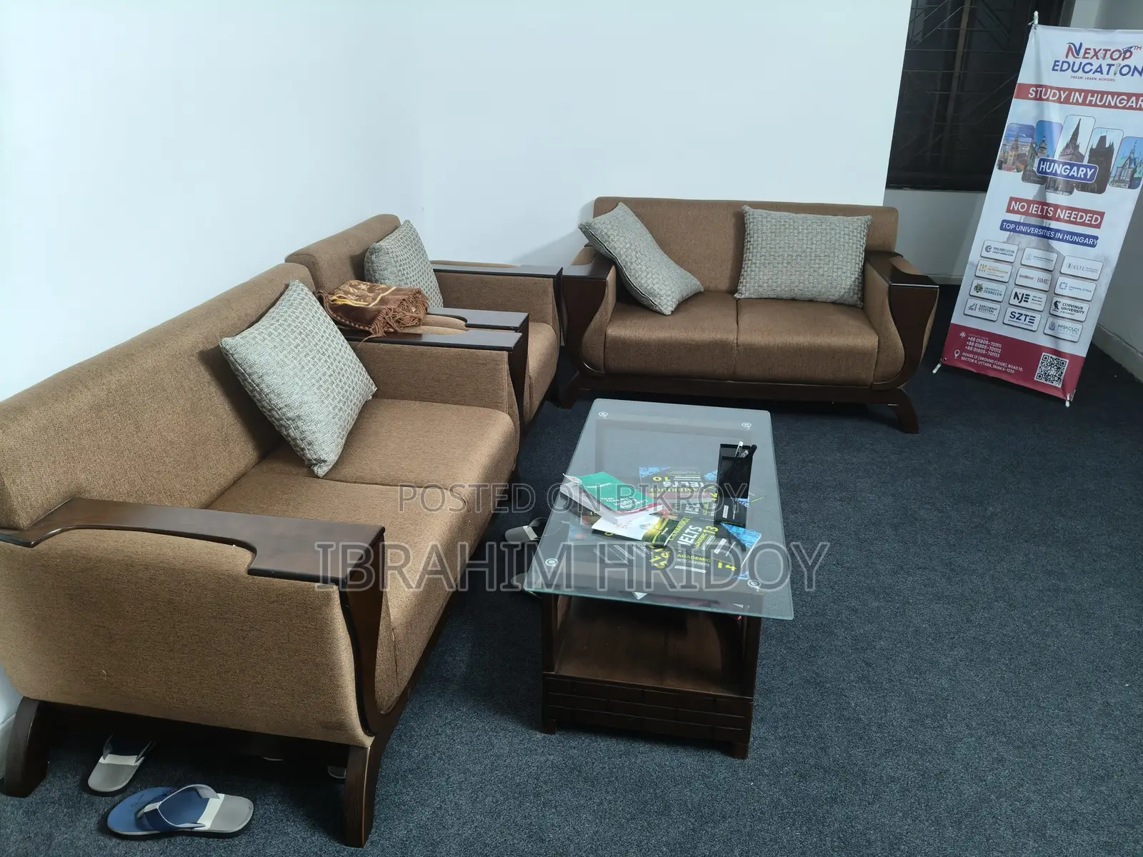 5-Seater Sofa Set With Center Table – 32,000 BDT