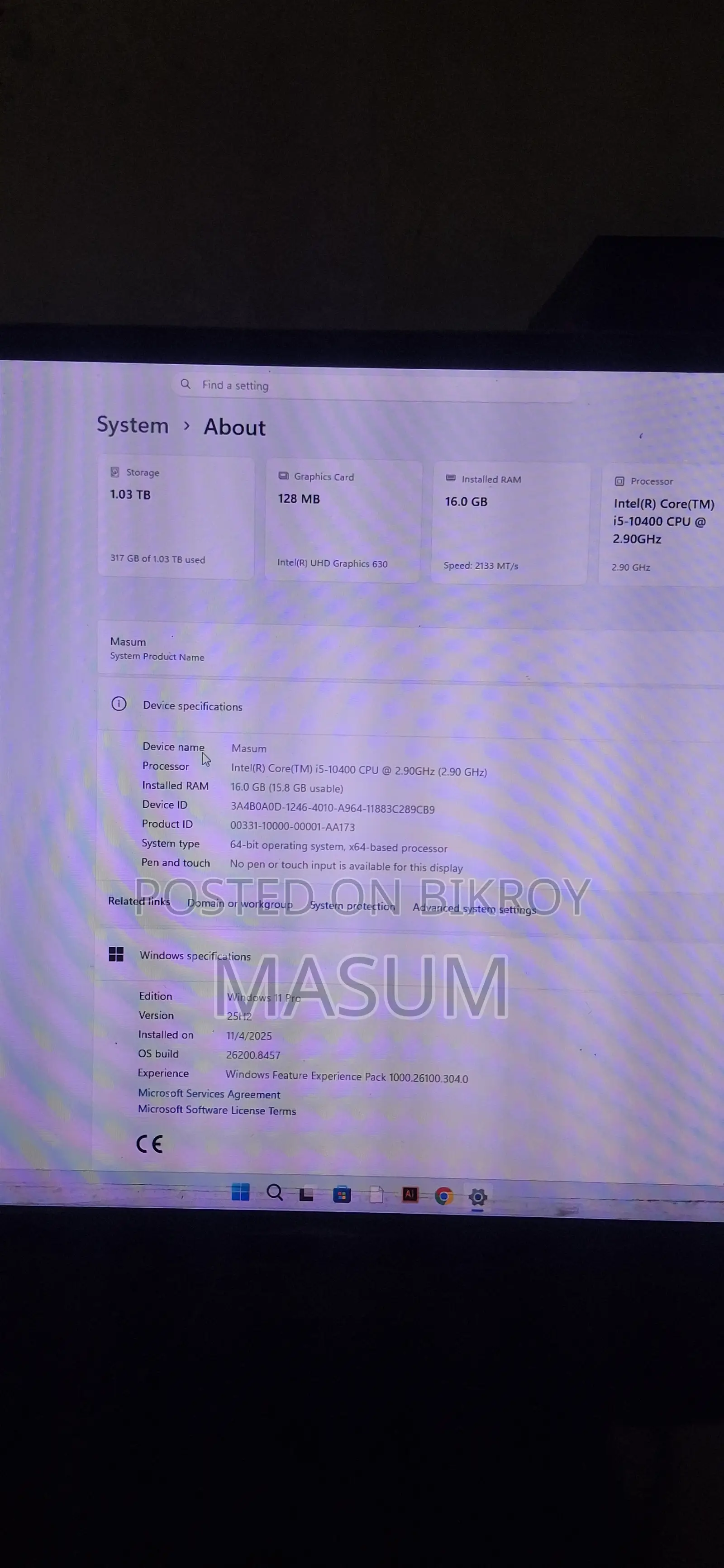 Desktop Computer Dell 16GB Intel Core I5 HDD 1T