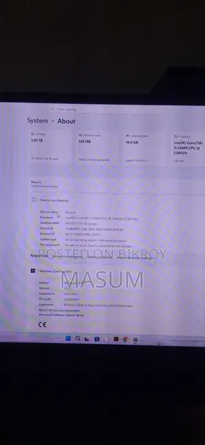 Desktop Computer Dell 16GB Intel Core I5 HDD 1T