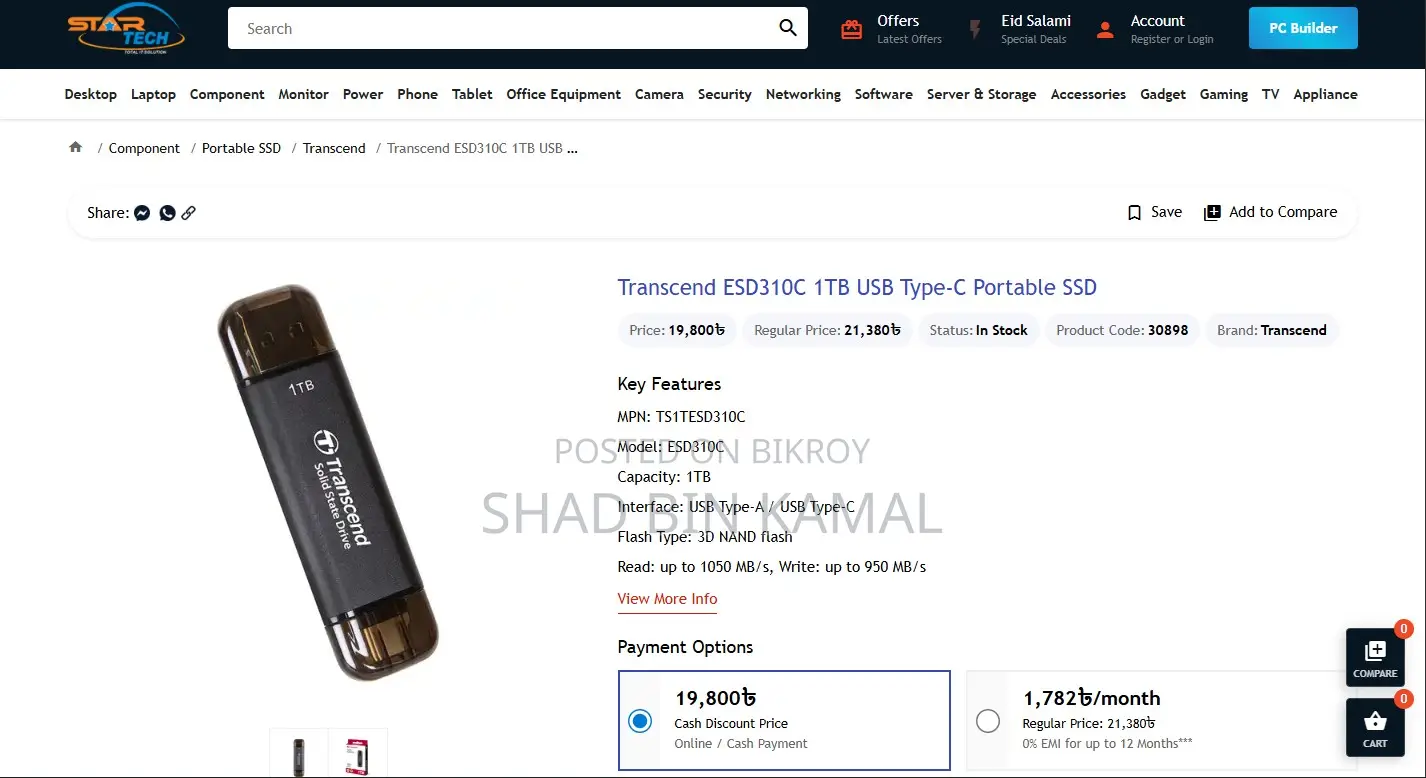 Portable SSD 1tb Usb Type-C