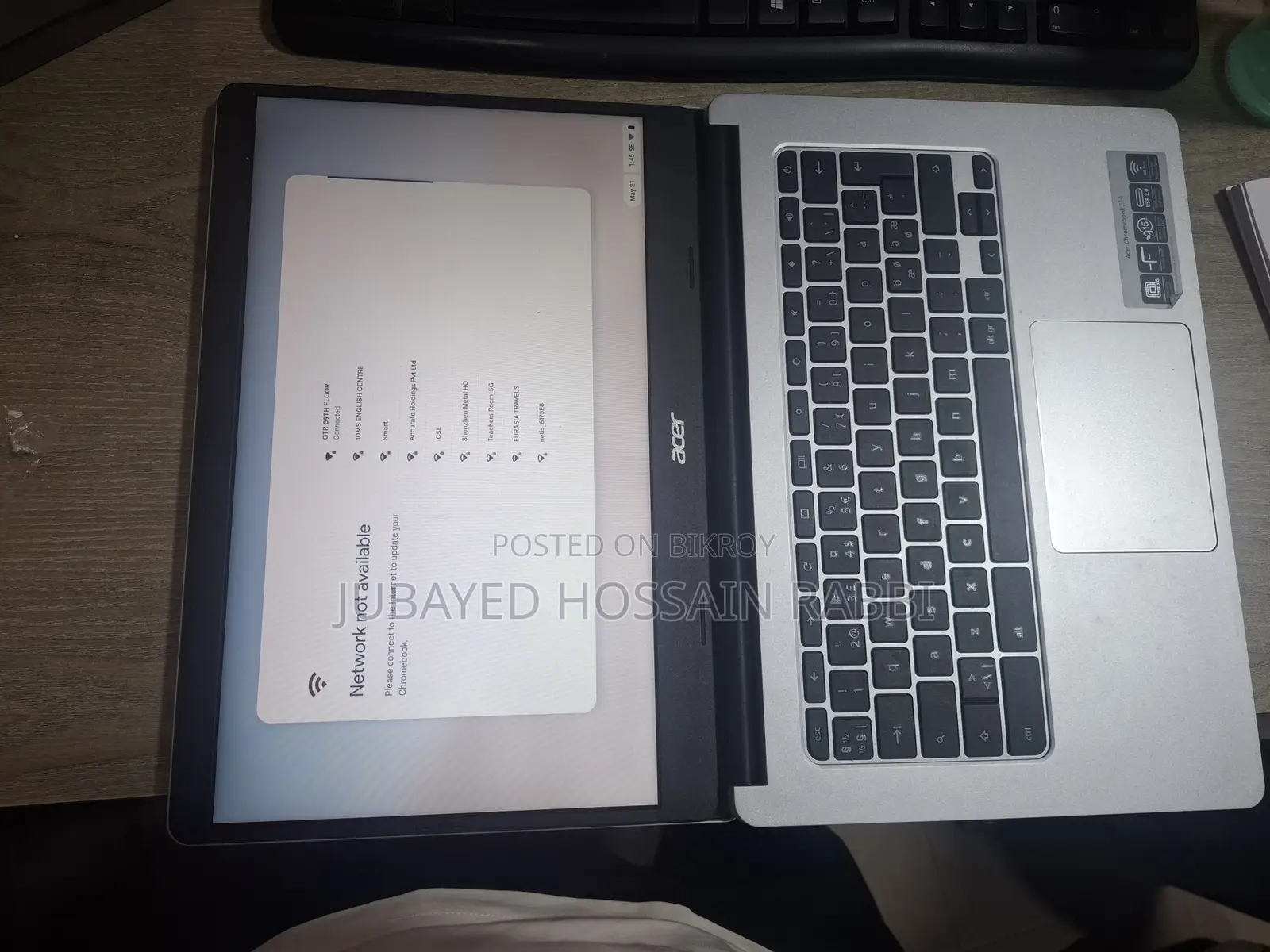 Laptop Acer Chromebook Spin 15 CP315 8GB SSHD (Hybrid) 32GB