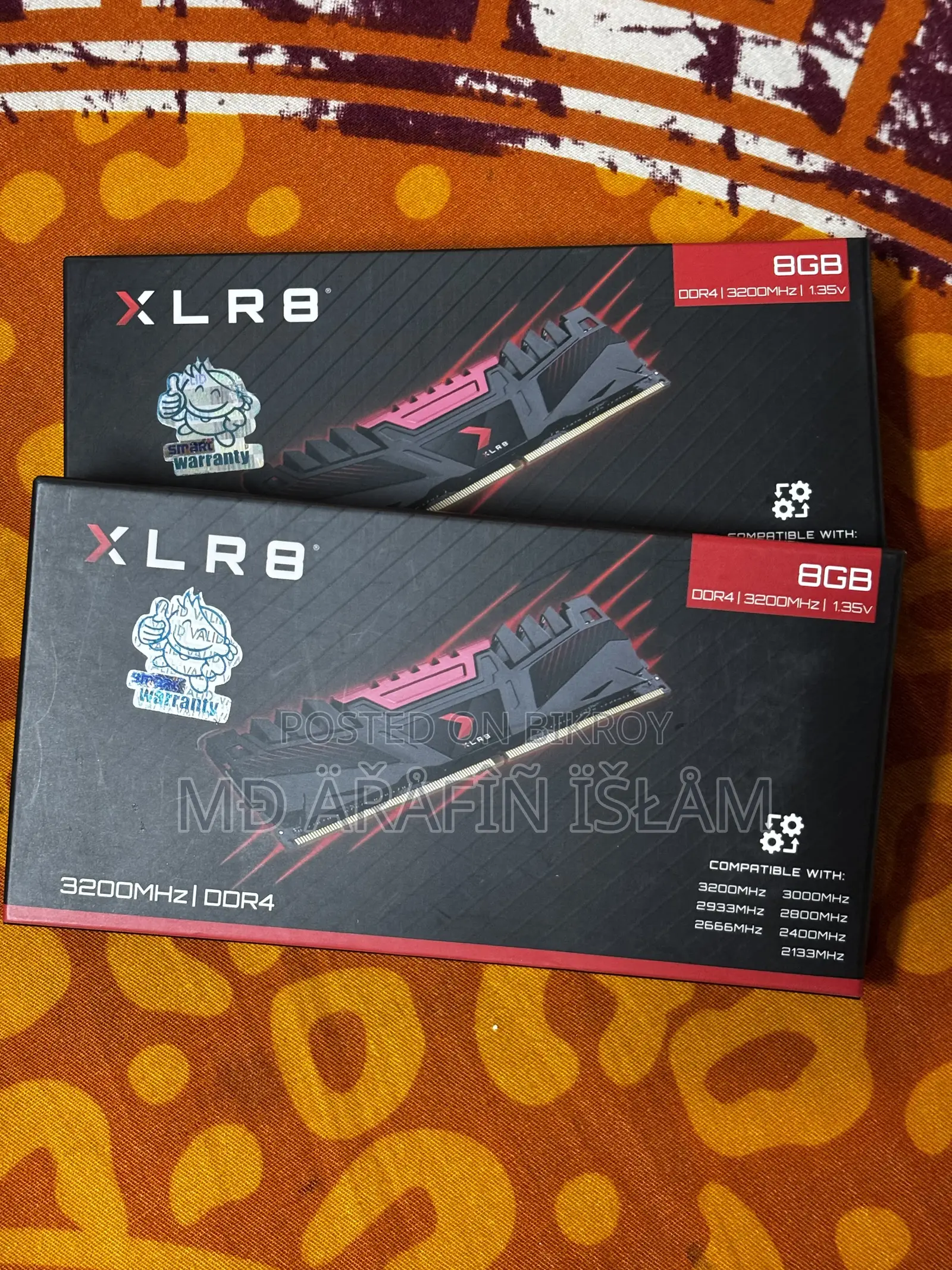 For Sale: PNY XLR8 8GB DDR4 Desktop RAM (Total 2 Units)