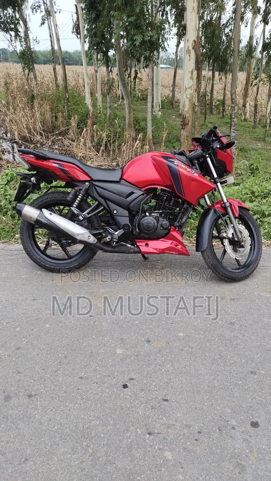 TVS Apache RTR 160 2V 2021 Red
