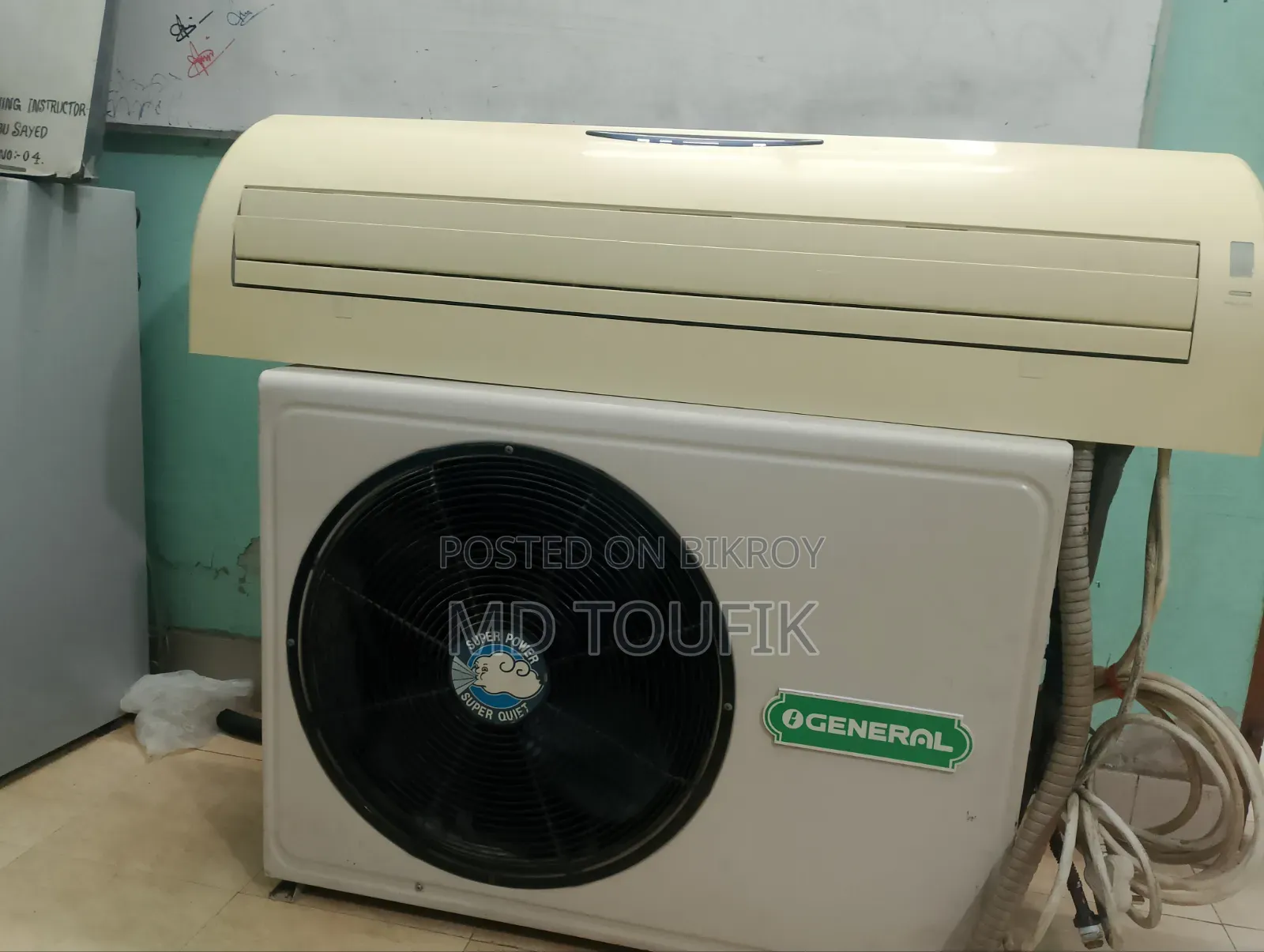 এসি বিক্রি করা হবে সব ওকে ১.৫ টন জেনারেল কোম্পানি গ্যাস আর-২২ এর