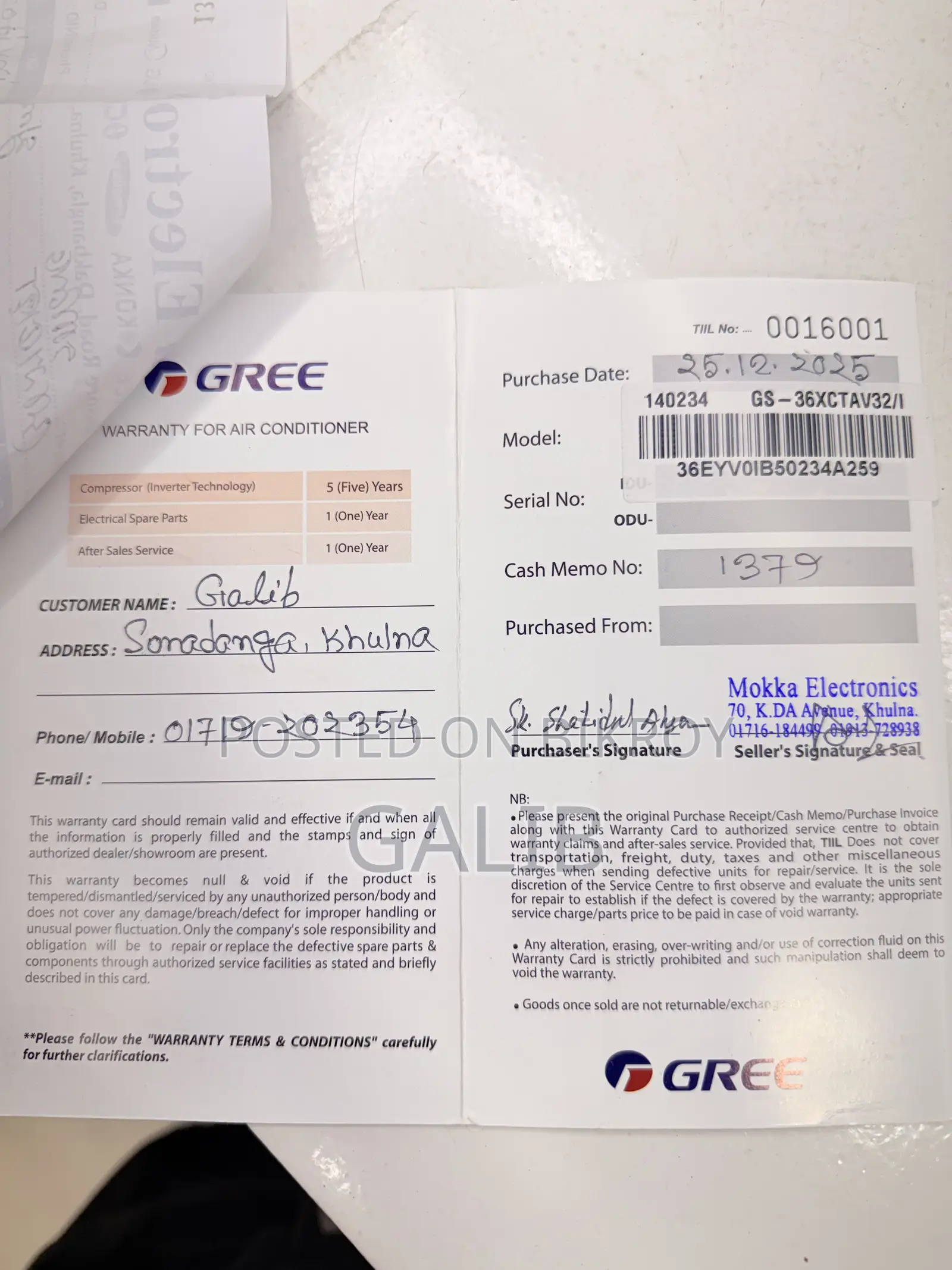 Gree 3ton Cassette / Ceiling Ac (Inverter)