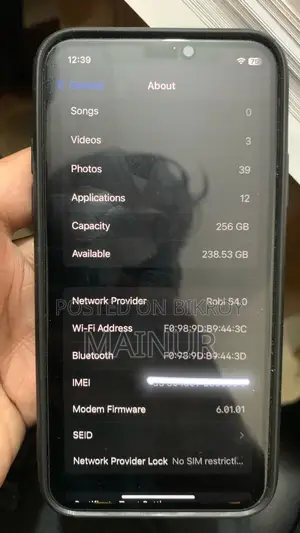 Apple iPhone X 256 GB Black