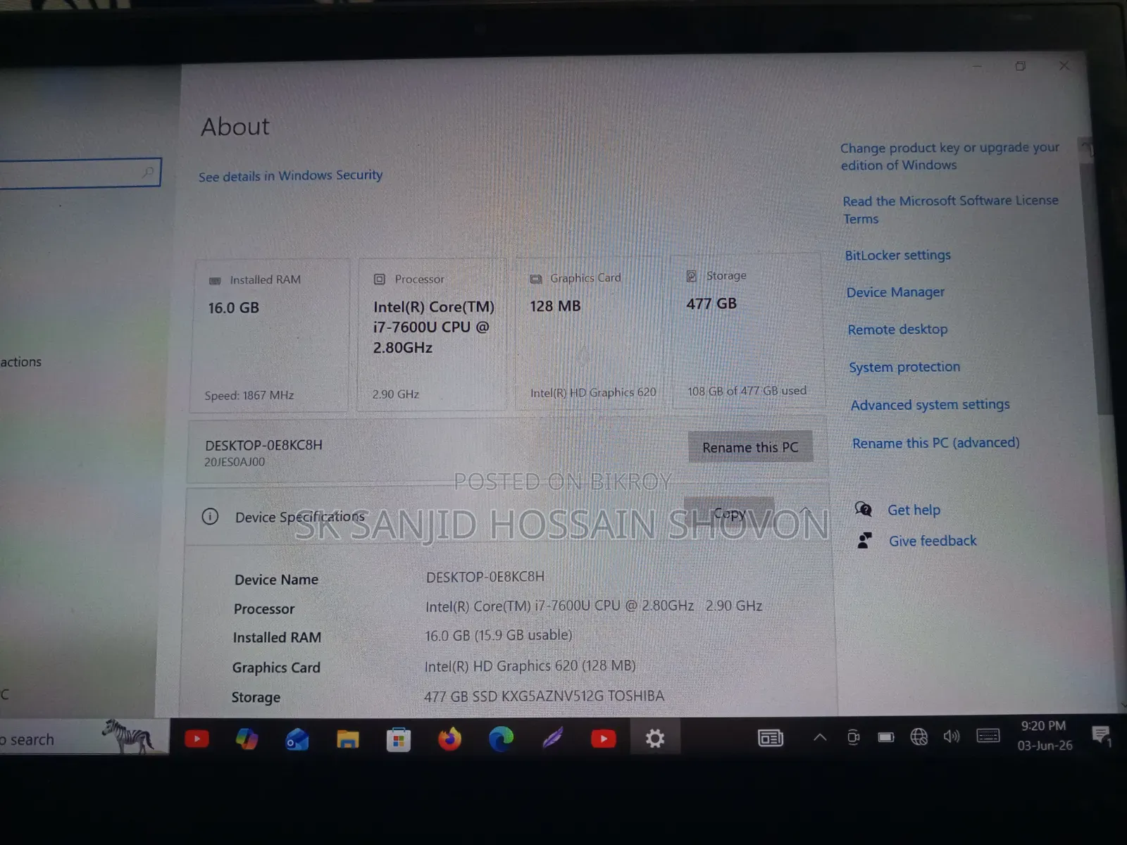 Laptop Lenovo ThinkPad X1 Yoga 16GB Intel Core I7 SSD 512GB