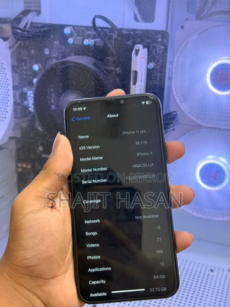 Apple iPhone X 64 GB Black