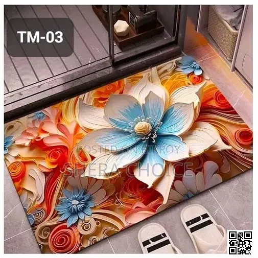 3d শোষণকারী মেঝের ম্যাট জল শোষণকারী নন-স্লিপ দরজা এবং বাথরুমের ম্যাট