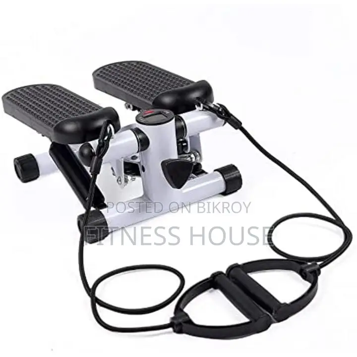 Mini Fitness Twist Stepper With Electronic Display Resistance Bands