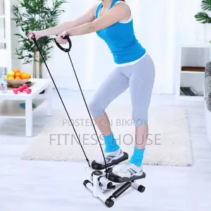 Mini Fitness Twist Stepper With Electronic Display Resistance Bands