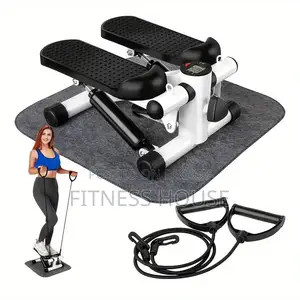 Mini Fitness Twist Stepper With Electronic Display Resistance Bands