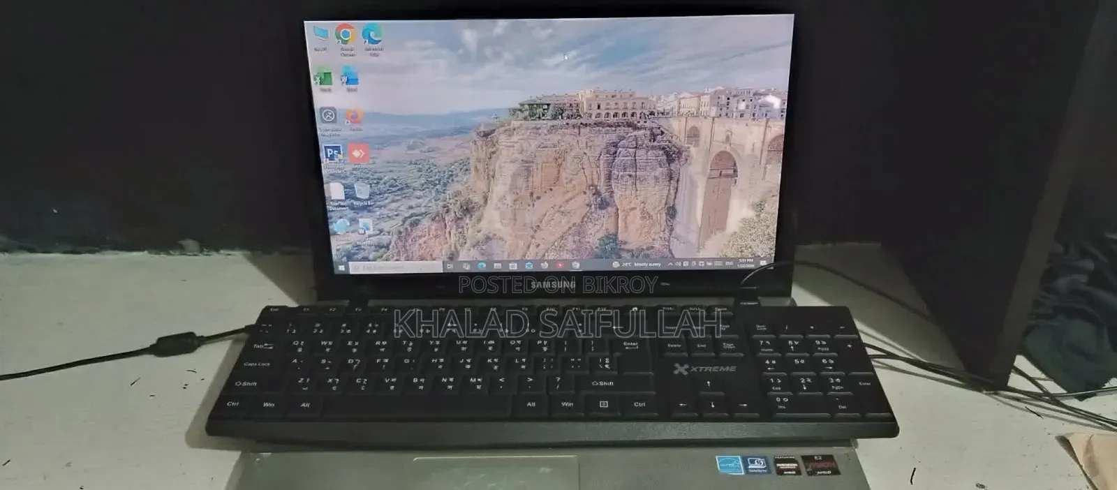 Laptop Samsung 4GB RAM 500GB SSD