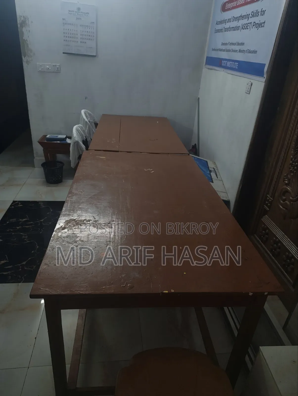 Brown Wooden Table Workspace or Dining Table.