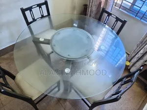 Round Glass Table With Four Chairs - Chattogram