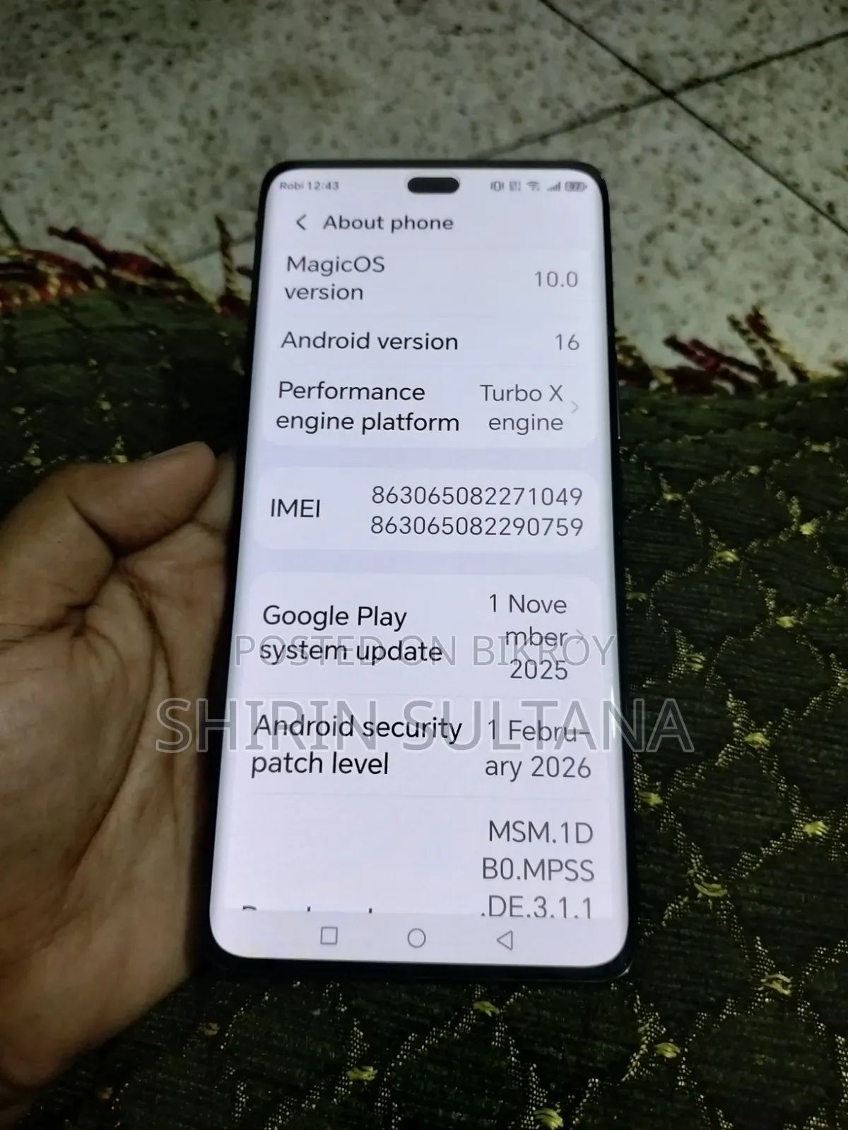 নতুন অনার এক্স৯সি ২৫৬ জিবি ব্ল্যাক