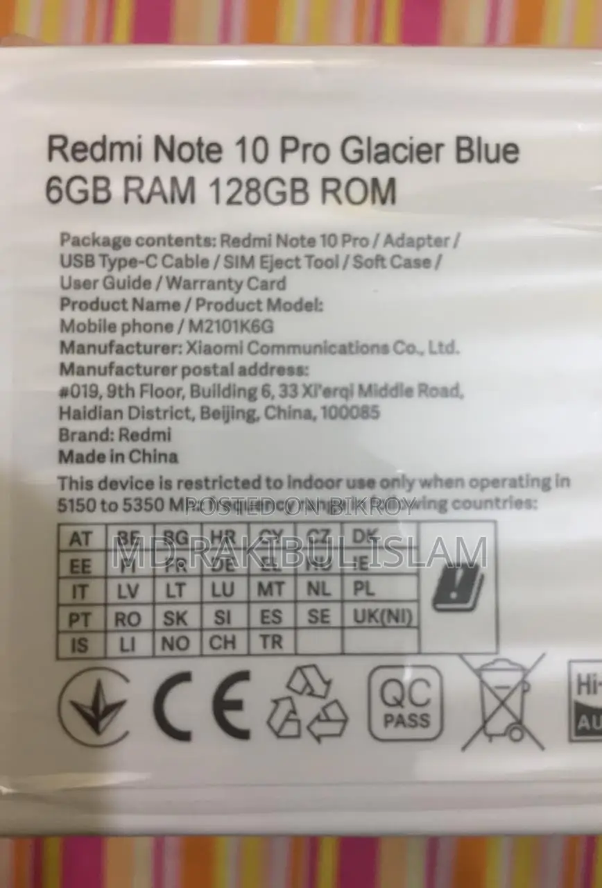 Xiaomi Redmi Note 10 Pro 128 GB White