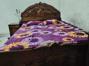খাট(মেহেগুনী কাঠের) জাজিম ও তোষকসহ Full Set