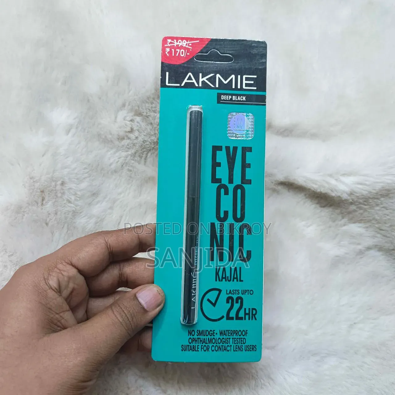 Lakme Eyeconic Kajal - 22hr Deep Black Waterproof No Smudge
