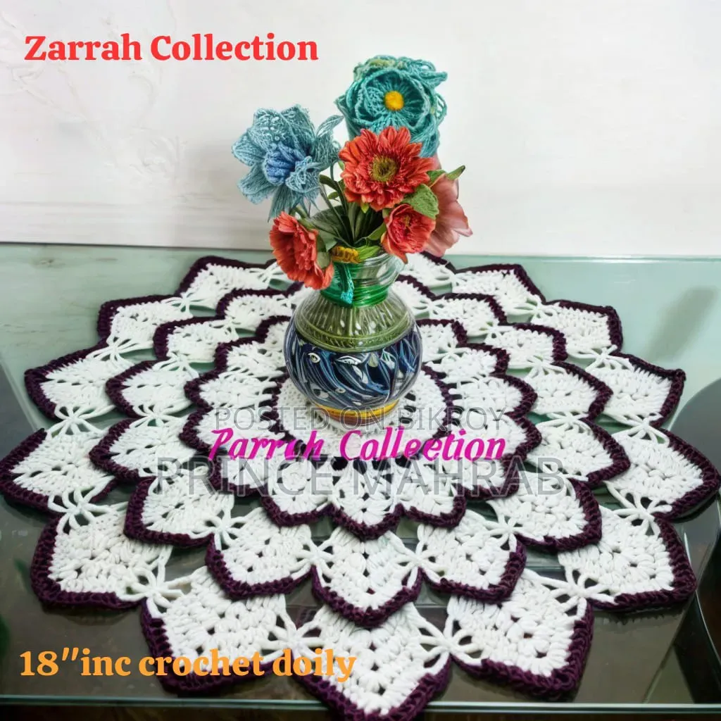 Runner Set, Table Cloth 18 Inch Crochet
