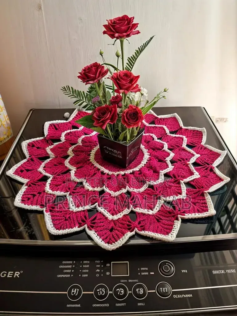 Runner Set, Table Cloth 18 Inch Crochet