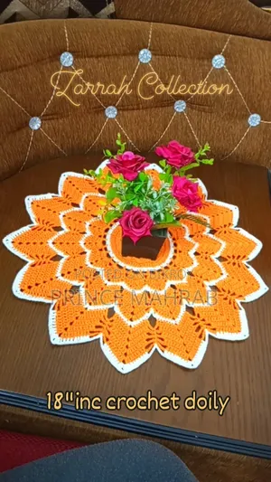 Runner Set, Table Cloth 18 Inch Crochet