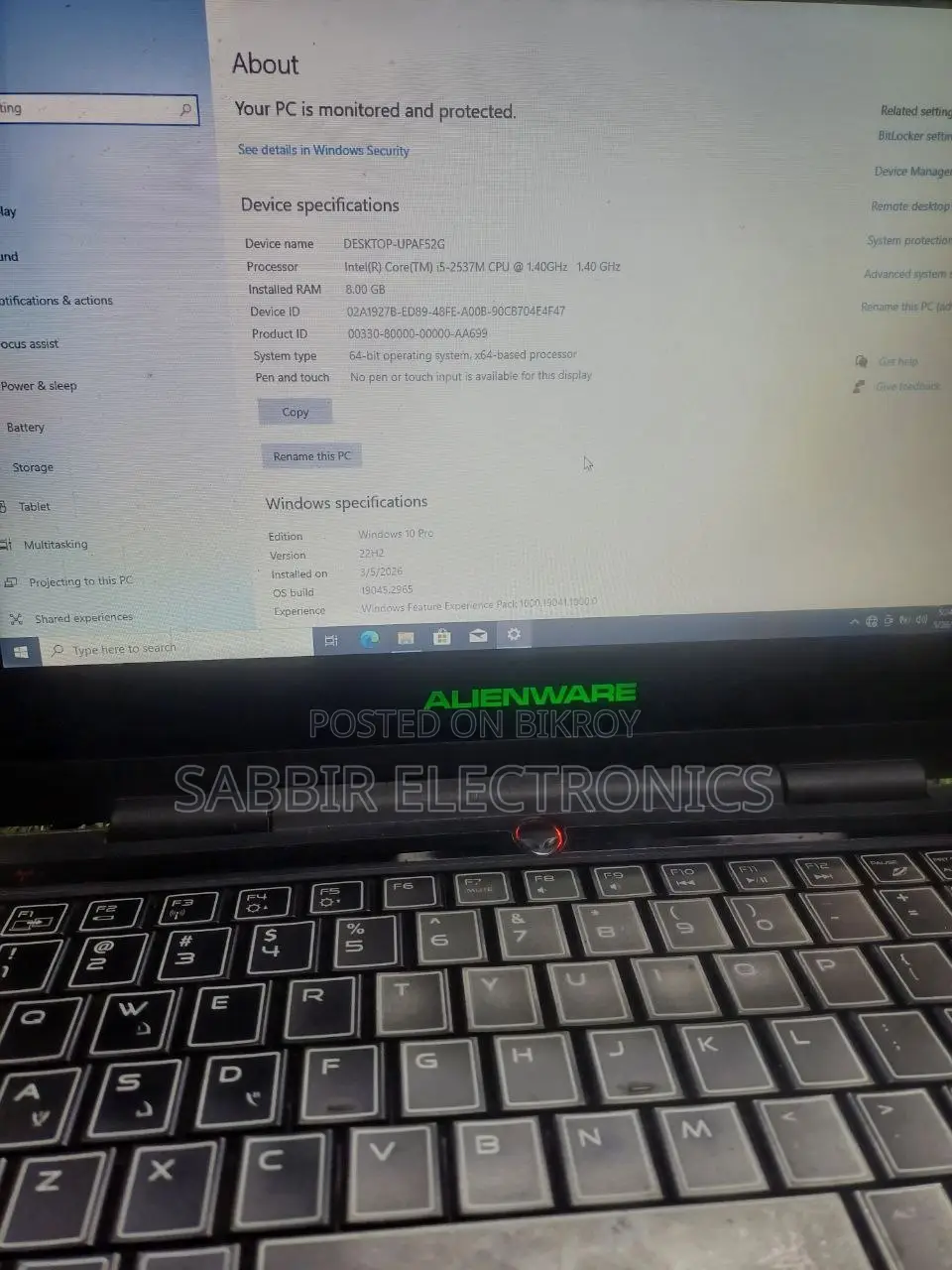 Laptop Alienware M11x-R3 8GB Intel Core I5 SSD 128GB