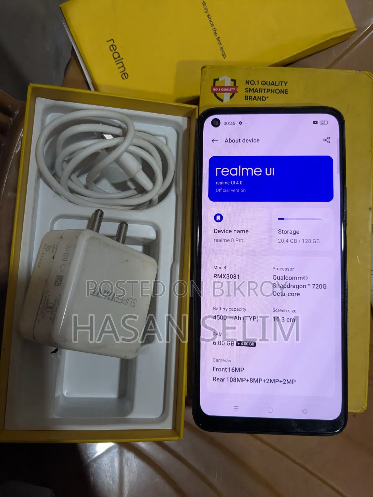 রিয়েলমি ৮ প্রো ১২৮ জিবি ব্ল্যাক
